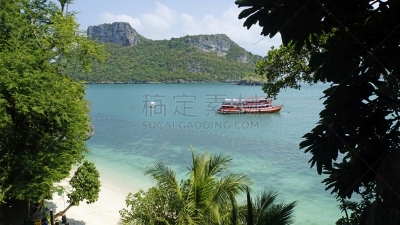泰国,视角,热带气候,船,著名景点,绿松石色,岩石,夏天,户外,天空