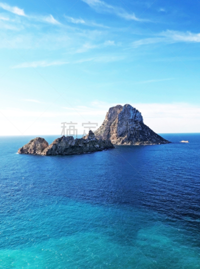 西班牙威德拉,伊比沙岛,垂直画幅,水,天空,灵性,无人,夏天,巴利阿里群岛,户外