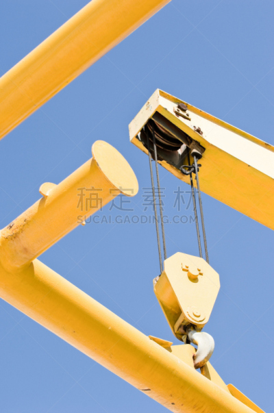 起重机,电缆绞车,滑车,垂直画幅,天空,建筑施工车辆,新的,重的,提举,建筑设备