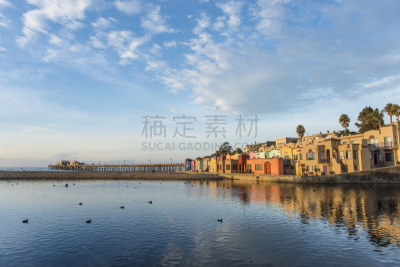 卡皮托拉,加利福尼亚,圣克鲁斯,乡村,美国,河岸,平房,北加利福尼亚州,艺术