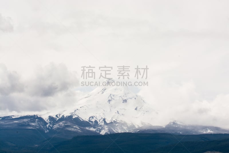 胡德雪山,攀冰,休眠火山,自然,俄勒冈州,俄勒冈郡,水平画幅,地形,雪,冰河