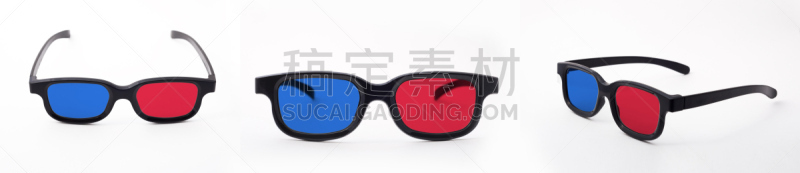 三维图形,眼镜,三个物体,角度,反差,帝门影业,背景分离,立体图像,边框,塑胶