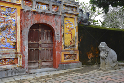 大门,亭台楼阁,越南,过去,顺化,世界遗产,灰色,承天顺化,草,著名景点