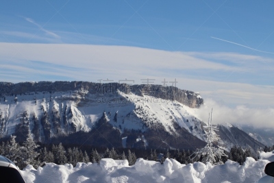萨瓦,les bauges,艾克斯-累班,法国,风景,冬天,图像,阿尔卑斯山脉,雪,宏伟