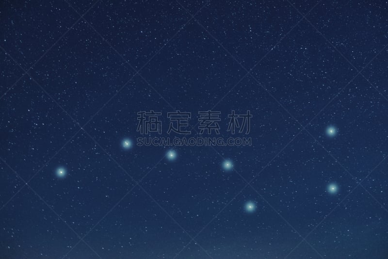 北斗七星,大熊座,仅天空,天空,太空,水平画幅,夜晚,无人,蓝色,云景