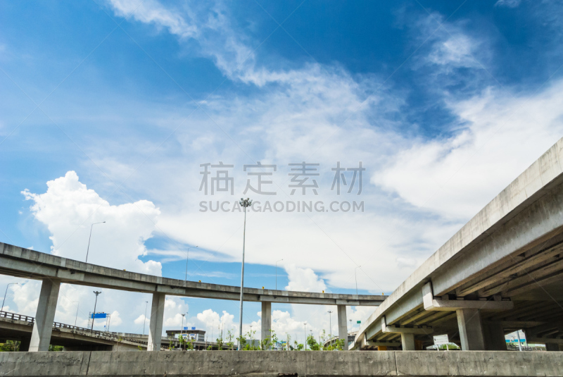 街道,路,在下面,天空,水平画幅,高视角,户外,多车道公路,建筑业