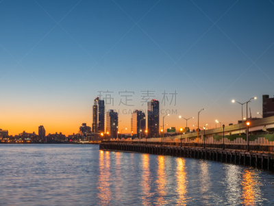 纽约,公路,黎明,都市风景,背景,城市天际线,汽车,海港,渡轮,建筑业