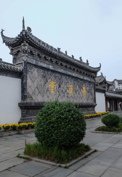寺庙,归元寺,桨叉架船,垂直画幅,天空,灵性,古董,地名,传统