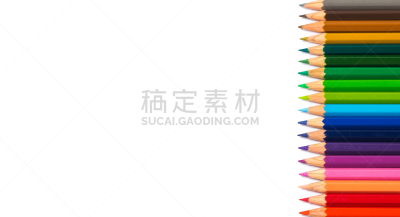 彩色铅笔,白色背景,成一排,校友团聚,成人教育,蜡笔,色板,学校用品,艺术,水平画幅
