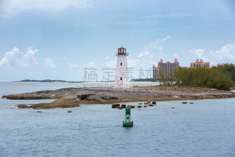 巴哈马国,天堂岛,灯塔楼,铁路枢纽,加勒比海地区,建筑外部,热带气候,云,图像,无人