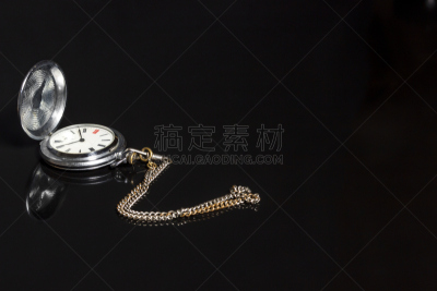 怀表,银色,黑色背景,像坠,时针,秒针,豪华手表,分针,钟针,链