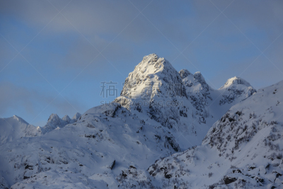 山脉,雪山,特若欧峡,罗弗敦,北地,群岛,天空,水平画幅,雪,无人