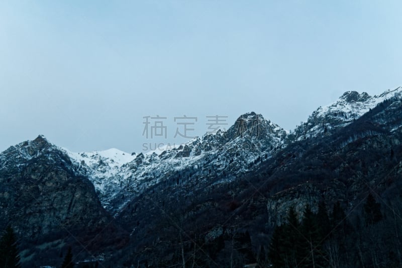 天空,雪,冬天,清新,地形,意大利,云,山,覆盖,树