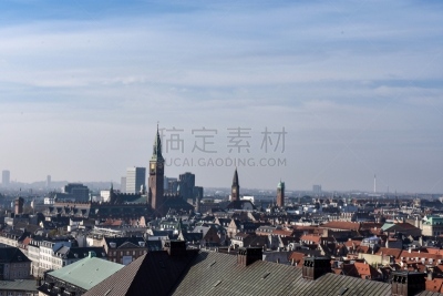丹麦,自然美,哥本哈根,建筑外部,哥本哈根市政厅,图像,市政厅,无人,厄勒海峡地区,户外