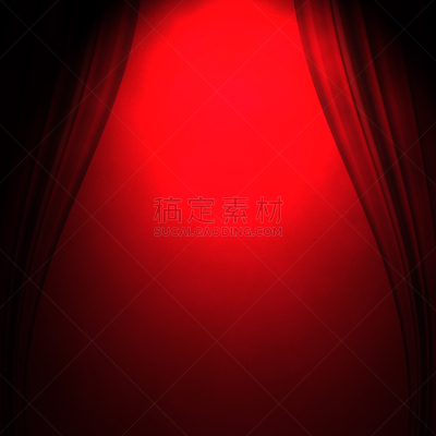 红色,窗帘,背景,无人,装饰物,方形画幅,室内,后台,穗,舞台