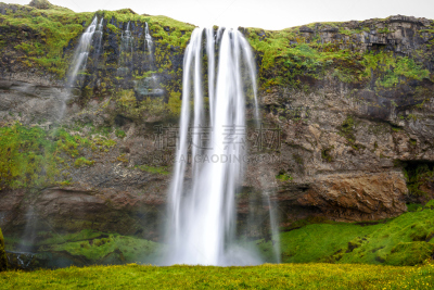 瀑布,夏天,冰岛国,自然美,风景,塞里雅兰瀑布,自然,水,seljalandsfoss waterfall,悬崖