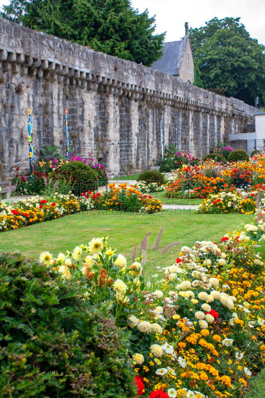 Quimper. View of the ramparts in the city center. Finistère. Brittany