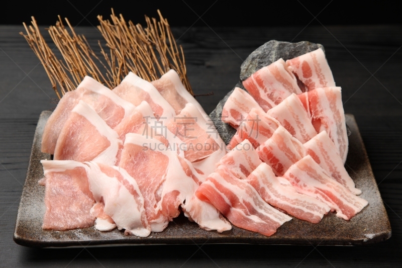 肉,猪肉,切片食物,涮涮锅,生食,清新,饮食,膳食,食品,寿喜烧