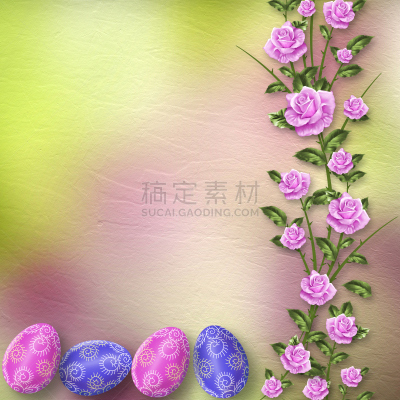复活节,鸡蛋,玫瑰,背景,淡雅,无人,符号,周年纪念,柔和色,方形画幅