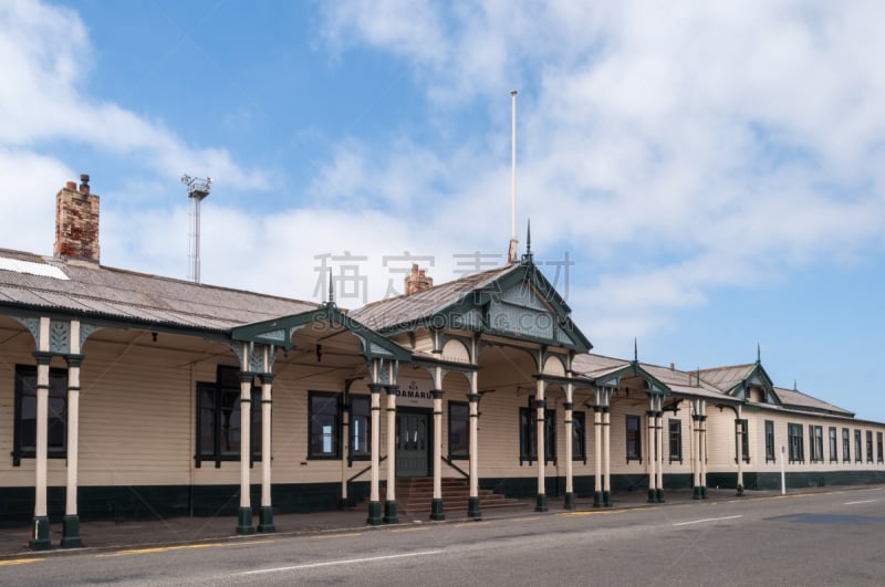 oamaru,火车站,水平画幅,建筑,过去,建筑结构,蒸汽机车,新西兰,2015年,新西兰南岛