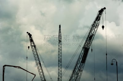 建筑工地,天空,提举,金属,起重机,想法,建筑业,工业,高处,技术