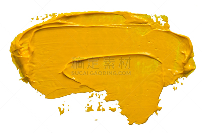 凸的,阴影,纹理,笔触,黄色,白色背景,分离着色,水彩画颜料,背景分离