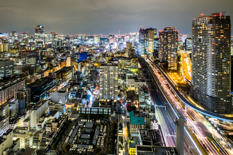 夜晚,都市风景,东京,城市,办公室,天空,新的,水平画幅,无人,约克