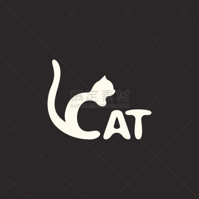 猫,品牌名称,创造力,商务,下单,符号,简单,图像,动物,设计元素