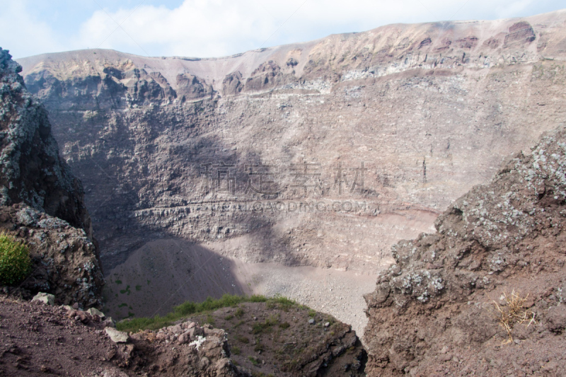 维苏威火山,天空,水平画幅,山,火山地形,那不勒斯海湾,户外,云景,硫磺,石头