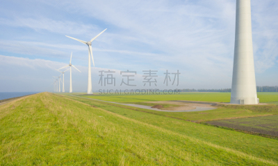 湖,风轮机,秋天,日光,绿色,堤岸,安静,防洪堤,环境保护,池塘