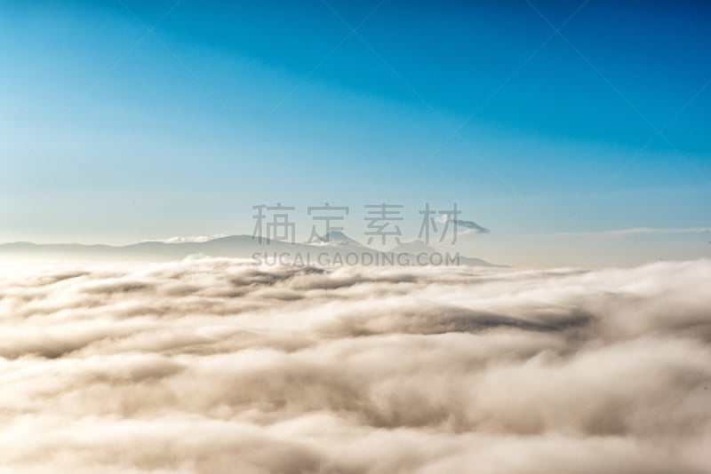 云景,墨西哥,波波卡特佩特火山,远距离,在上面,风景,自然,拉丁美洲,图像,雪