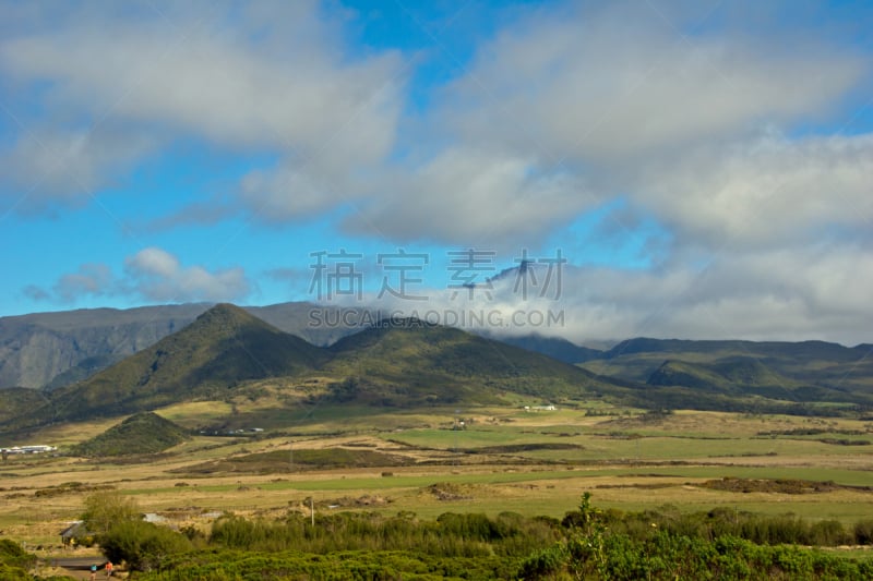 留尼汪（法属）,徒步旅行,天空,留白,水平画幅,无人,火山地形,马法提环岛,户外,云景