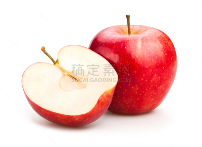 红色,苹果,水平画幅,无人,生食,组物体,特写,清新,横截面,闪亮的