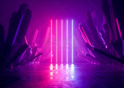 光谱色,三维图形,网络空间,背景,霓虹灯,激光,外星人,蓝色,抽象,发光
