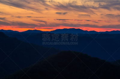 山,蓝色,自然,州立公园,美国,水平画幅,云,地形,无人,夏天
