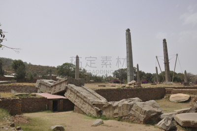 阿克森姆,埃塞俄比亚,建筑石碑,非洲之角,水平画幅,无人,废墟,摄影