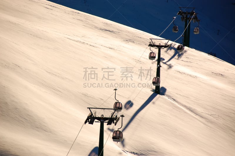 滑雪缆车,白昼,自然,度假胜地,冬季运动,水平画幅,雪,半空中,天气,运动