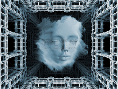 达利,伊瑟镇,赛琪,脑部,灵性,纹理效果,智慧,绘画插图,星云,想法