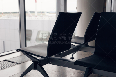空的,背景,机场,建筑外部,门厅,座位,长椅,椅子,飞机,离开