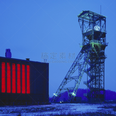 轴座,矿坑,阿尔斯多夫,采矿业,圣安妮,无人,煤,方形画幅,纪念物,摄影