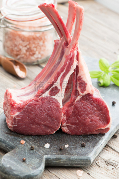 清新,肋骨,羊羔,肉,生食,清真,菜单,格子烤肉,牛排,食品