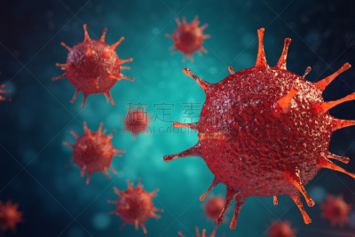 3d illustration pathogenic viruses causing infection in host organism, Viral disease outbreak, virus abstract background