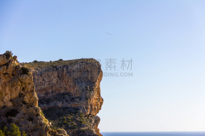 悬崖,海滩,西班牙,海湾,阿利坎特,环境,著名景点,社区,背景,水湾