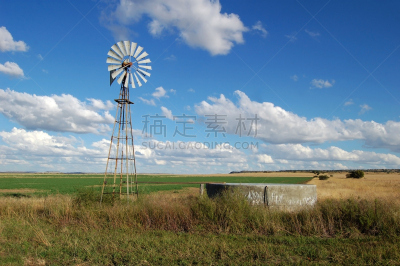 非洲,风轮机,天空,留白,风,水平画幅,风力,无人,偏远的,时间