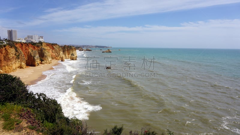 阿尔加威,海岸线,自然,沙滩上的石头,波尔蒂芒,阿尔布费拉,悬崖,法鲁区,水平画幅,岩石