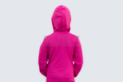 白色,背面视角,女孩,毛衣,衣服,分离着色,连帽运动外套,风帽,长袖衫,袖子