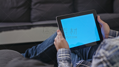 男人,平板电脑,显示器,蓝色,色键,网上购物,电子邮件,商店,电子商务,仅成年人