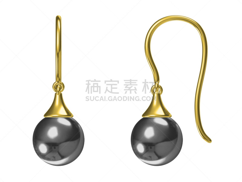 珠宝,一对,耳饰,珍珠牡蛎,分离着色,白色,个人随身用品,美,水平画幅,形状