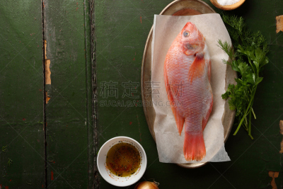 生食,鱼类,食品,粉色,背景,一个物体,水平画幅,高视角,无人,配方