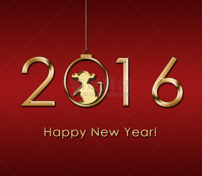 猴年,新年前夕,2016,新的,绘画插图,新年,金属,现代,想法,球体